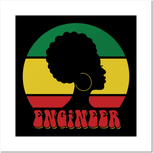 African American Engineer Black History Month Posters and Art